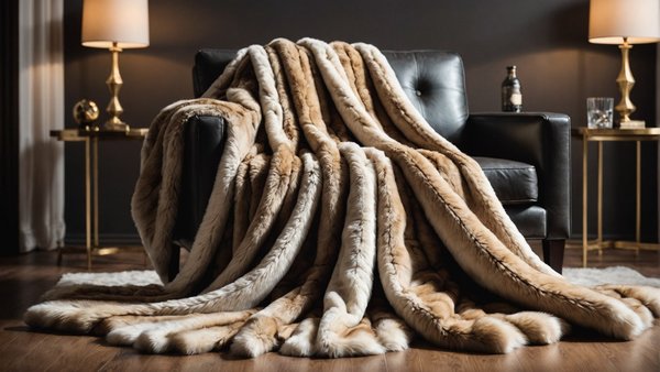 Ajoutez une touche de luxe avec un plaid fausse fourrure