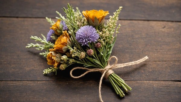 Boutonnière fleur séchée : élégance rustique pour toute occasion